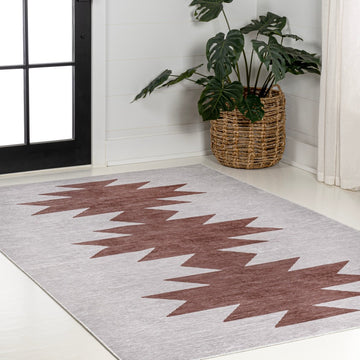 Chayton Minimalist Geometric Machine-washable Area Rug